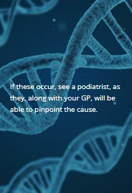 Foot with painted nails