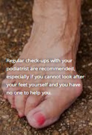 Foot with unkempt nails