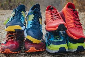 Collection of running shoes