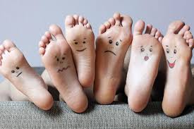 Feet with faces